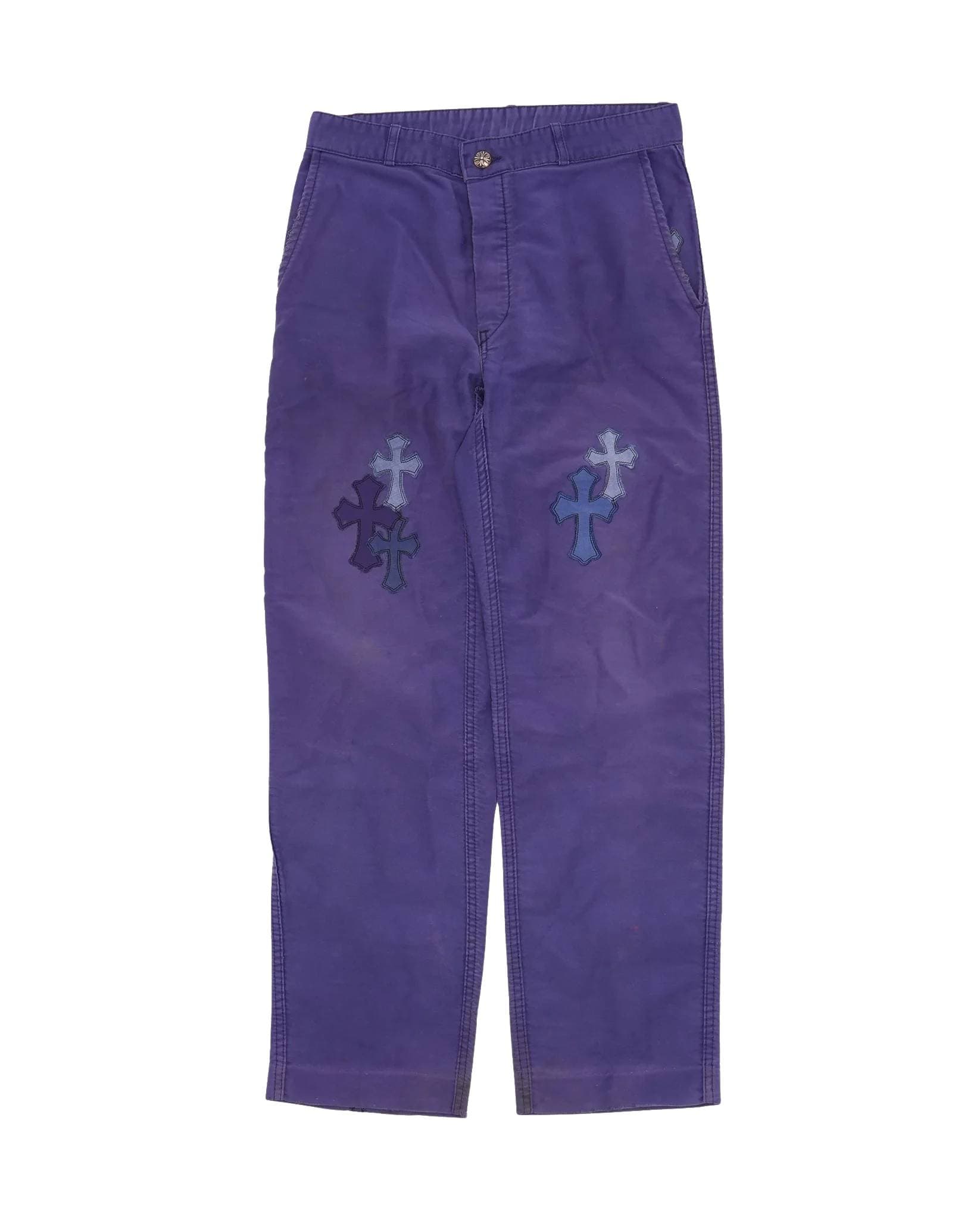 Chrome Hearts Purple French-Style Workwear Pants